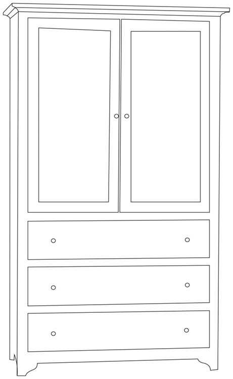 #13650: Armoire shown --- Rs Cherry finished with Seely: OCS-104