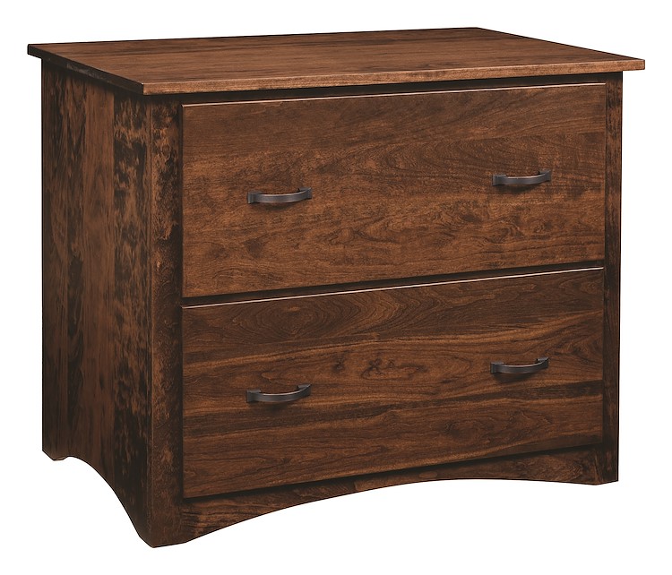 #29260: 2 Drawer - Lateral File shown --- Sap Cherry finished with Tanbark: FC-7136