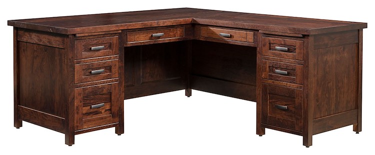 #43248: Corner Desk shown --- Rs Cherry finished with Asbury: OCS-117