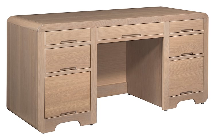 #43306: Desk shown --- White Oak finished with Latte: OCS-138