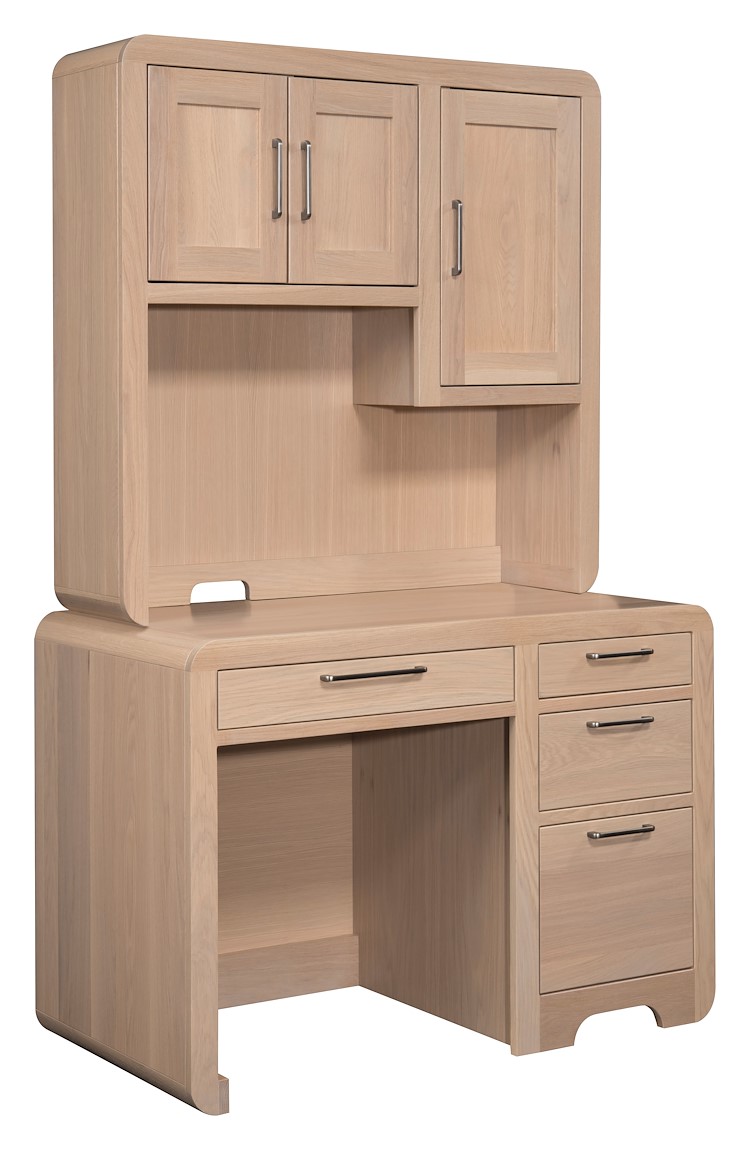 #43310: Hutch shown with #43309: Desk --- White Oak finished with Latte: OCS-138