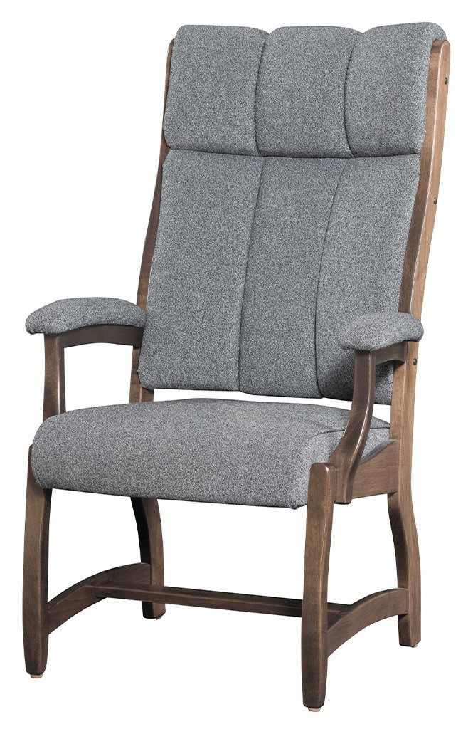 #43380: Client Arm Chair shown --- Br Maple finished with Cocoa: OCS-122