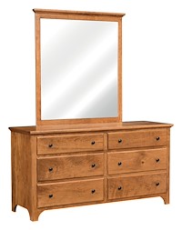 #13653: Mirror - 42" shown with #13648: Dresser - 62"  --- Rs Cherry finished with Seely: OCS-104
