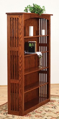 #16367: 48 Wide - 72 Tall shown --- Side view --- Oak finished with Medium: OCS-110