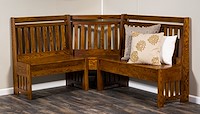 #16652: Bay Hill Slat Nook Set shown --- Benches shown without table