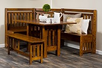 #16652: Bay Hill Slat Nook Set shown --- Shown in room setting