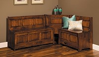 #16673: Traditional Nook Set with Raised Panels shown --- 16" storage benches shown without table
