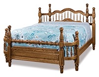 #17643: Bed - Queen shown --- Oak 