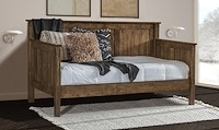 #22020: Panel Day Bed  shown --- Room Setting Shown  --- Br Maple finished with American Antique: FC-48024