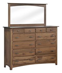 #2323: Mirror shown with #2322: 66" High Dresser  --- Rs Hickory finished with Medium: OCS-110