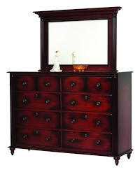 #2542: Mirror shown with #2541: High Dresser  --- Shown with premium Finish  --- Cherry 