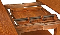 #25693: Arts & Crafts Cabinet Table shown --- Self-storing butterfly leaf shown --- QSWO