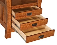 #25693: Arts & Crafts Cabinet Table shown --- Shown 3 drawers with standard hardware D925-BL --- QSWO