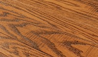 #25926: Dayton Leg Table shown --- Detail of optional saw marks and grooves in table top