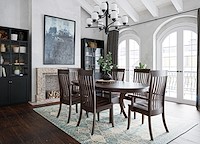 #26374: Imperial Double Pedestal Table shown --- Room setting shown with Chairs