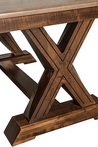 #26381: Knoxville Trestle Table shown --- Side detail shown