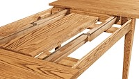 #26383: Lauries Leg Table shown --- Self-storing detail shown