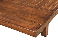 #26434: Wellington Trestle Table shown --- Table end with extension leaf shown