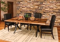 #26442: Xavier Trestle Table shown --- Room Setting Shown