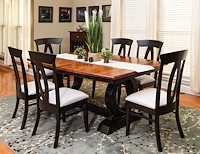 #26445: Saratoga Trestle Table shown --- Room settign shown with Brookfield chairs