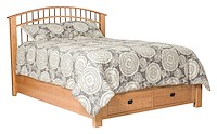 #27410: Headboard Only - Queen shown with #28373: Queen  --- Shown with optional walnut dowels