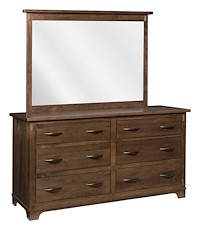 #27517: Mirror - 52 Wide shown with #27514: Dresser - 62 Wide  --- Cherry finished with Cappuccino: OCS-119