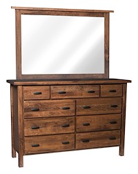 #27584: Mirror - 53 Wide shown with #27583: Mule Chest Dresser - 66 Wide   --- Rs Cherry finished with Medium: OCS-110
