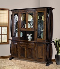 #27936: Hutch - 72 Wide shown --- Shown in room setting --- Br Maple finished with Earthtone: FC-40592