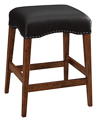 #27964: Allerton shown --- Shown with Black Leather with Black Tacks --- Cherry finished with Michaels: OCS-113