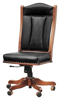 #28292: Side Desk Chair shown --- Shown with optional leather