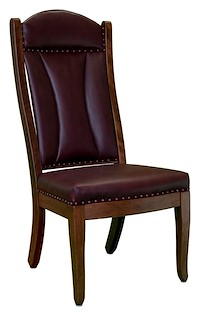 #28299: Client Side Chair shown --- Shown with optional Leather  --- Cherry finished with Asbury: OCS-117