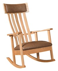 #28315: Rocker shown --- Shown with optional Leather --- Cherry finished with Natural: OCS-100