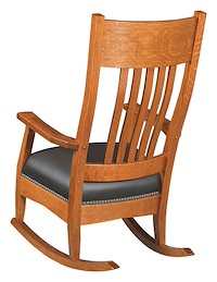 #28318: Rocker shown --- Back View Shown and with optional Leather --- QSWO finished with Michaels: OCS-113