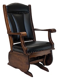 #28319: Glider shown --- Shown with optional Leather --- Br Maple finished with Michaels: OCS-113