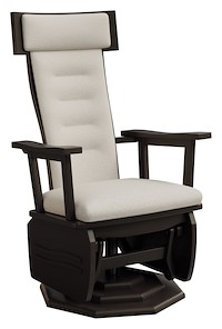 #28320: Swivel Glider shown --- Shown with optional Leather --- Br Maple finished with Onyx: OCS-230