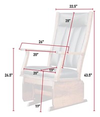 #28321: Glider - Solid Sides shown --- Shown with Dimensions