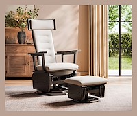 #28326: Ottoman shown with #28320: Swivel Glider --- Shown with optional Leather