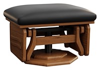 #28326: Ottoman shown --- Shown with optional Leather --- Oak finished with Seely: OCS-104