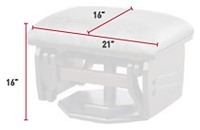 #28326: Ottoman shown --- Shown with Dimensions