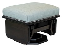 #28328: Ottoman - Platform Base - Solid Sides shown --- Hard Maple finished with Onyx: OCS-230