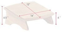 #28332: Little Tod Footstool shown --- Shown with Dimensions
