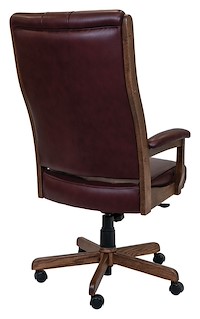 #30043: Executive Chair - Tufted shown --- Shown with optional Leather --- Oak finished with Asbury: OCS-117