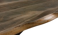 #30859: El Dorado Trestle Table shown --- Table Top Live Edge Shown --- Rough Sawn Wormy Maple