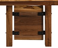 #30919: Lamesa Trestle Table shown --- Side Detail Shown --- Rs Walnut -LiveEdge