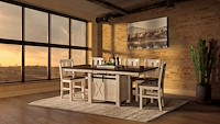 #31015: Tulsa Cabinet Table shown --- Room Setting shown