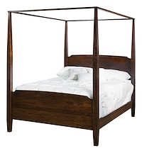 #31125: Bed - Queen shown --- Shown with Optional Canopy Rail --- Oak finished with Briar: FC-15743