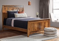 #31172: Bed - Queen shown --- Room Setting Shown  --- Rs Hickory finished with Golden Pecan: FC-41610