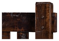 #31545: Houston  shown --- Headboard detail shown --- Rustic Rough-sawn Brown Maple finished with Tavern: FC-10944