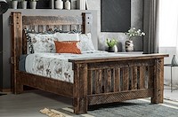 #31548: Bed - Queen shown --- Rustic Rough-sawn Brown Maple finished with Almond: FC-42000