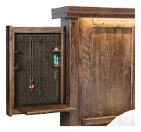 #31581: Vandella - Taller HB shown --- Shown with optional lights --- Rustic Rough-sawn Brown Maple finished with Almond: FC-42000